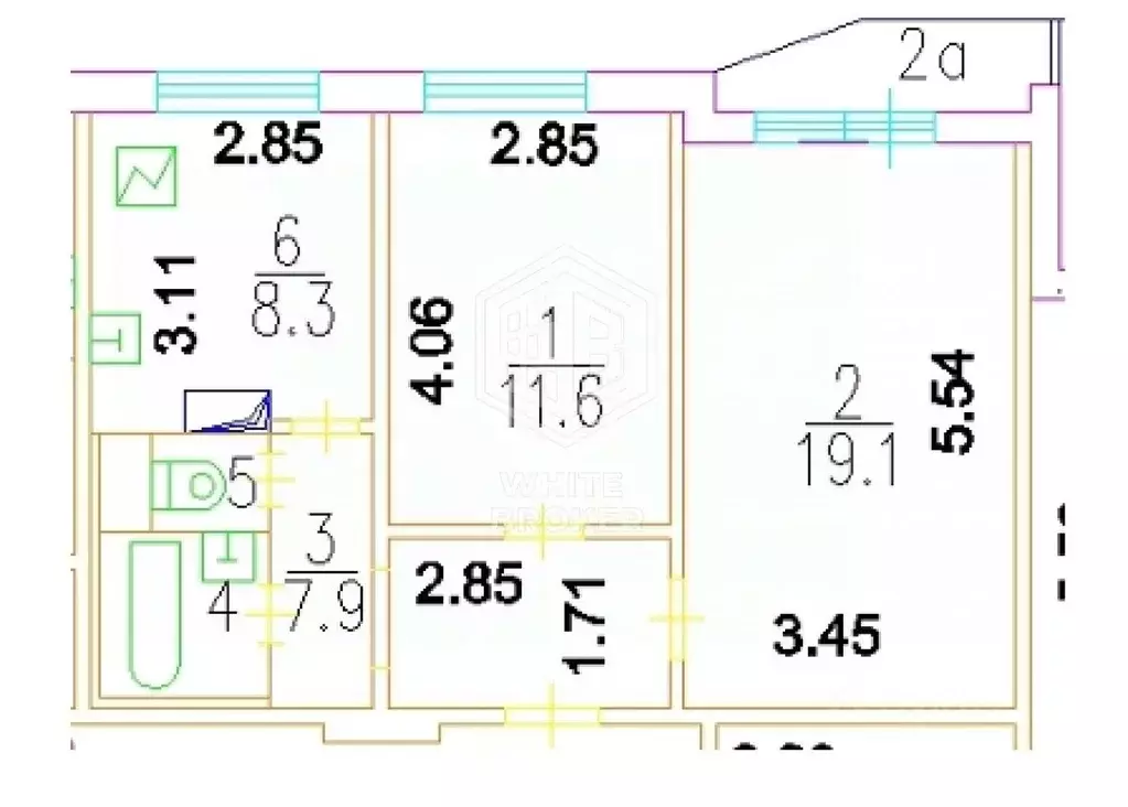 2-к кв. Москва ул. Авиаконструктора Миля, 7 (50.4 м) - Фото 2