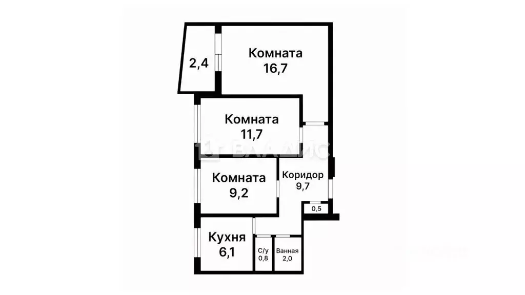 3-к кв. Москва ул. Сталеваров, 10К1 (56.0 м) - Фото 2