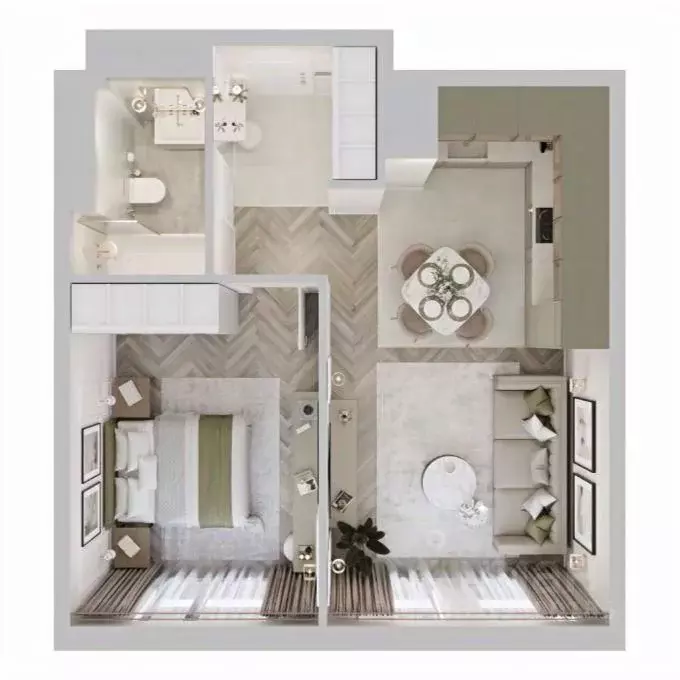 1-к кв. Омская область, Омск Кемеровская ул. (42.62 м) - Фото 1