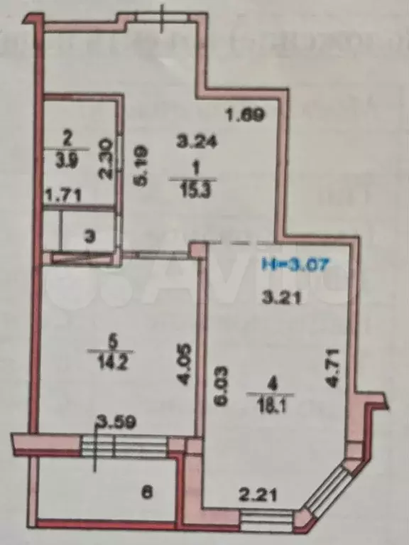 1-к. квартира, 59 м, 2/10 эт. - Фото 0