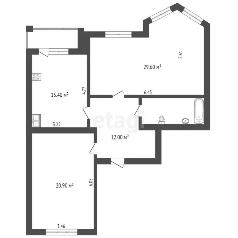 2-к кв. Вологодская область, Вологда Воркутинская ул., 16 (85.0 м) - Фото 2