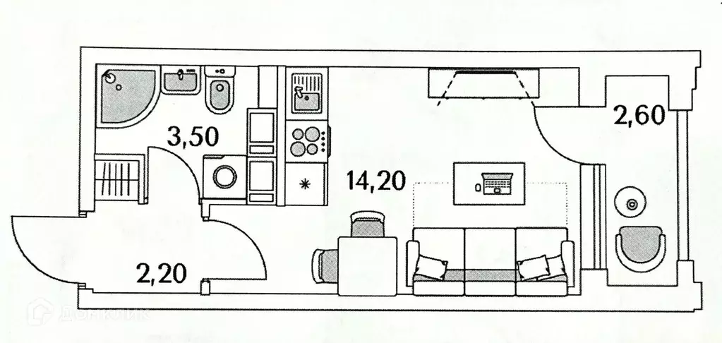 Продаётся квартира-студия, 21.2 м - Фото 1