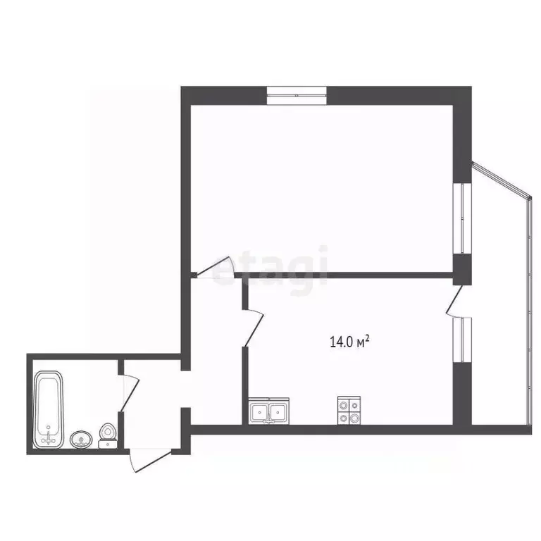 1-к кв. Краснодарский край, Анапа Владимирская ул., 69 (47.2 м) - Фото 2