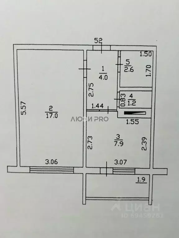 1-к кв. Кировская область, Киров ул. Ленина, 193к2 (34.0 м) - Фото 2