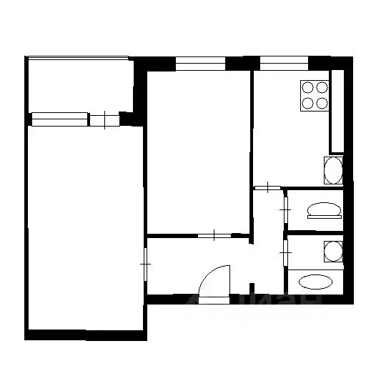 2-к кв. Башкортостан, Уфа ул. Юрия Гагарина, 36/1 (46.5 м) - Фото 2