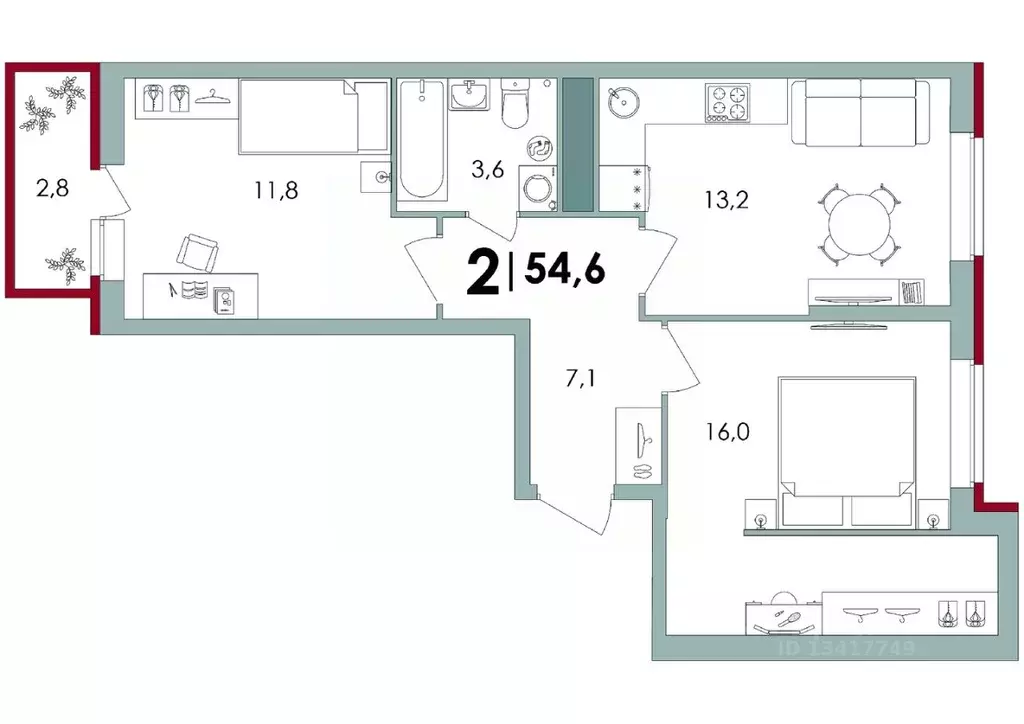 2-к кв. Тверская область, Калининский муниципальный округ, д. Батино ... - Фото 1