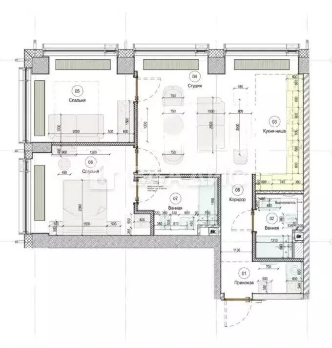 2-комнатная квартира: Москва, 2-я Хуторская улица, 34 (64.8 м) - Фото 1