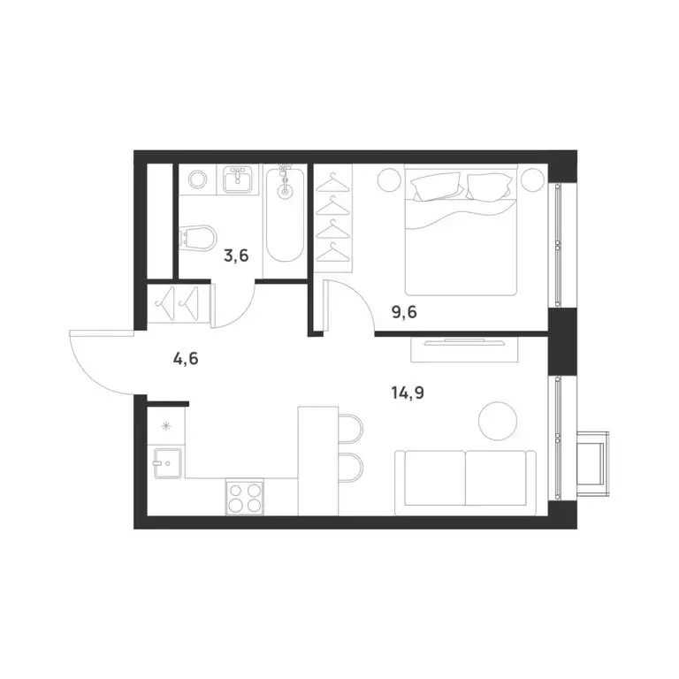 1-комнатная квартира: Москва, НАО, район Коммунарка, улица Разведчика ... - Фото 2