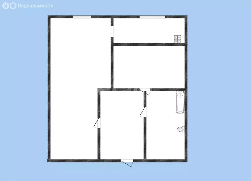 2-комнатная квартира: Черкесск, Октябрьская улица, 9Н (39.1 м) - Фото 1