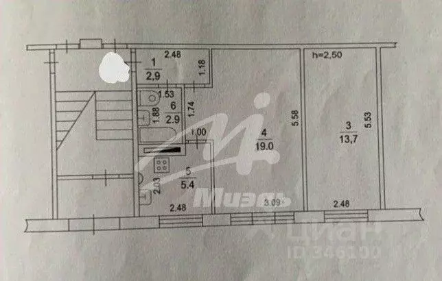 2-к кв. Московская область, Павловский Посад ул. Чапаева, 3 (43.9 м) - Фото 2