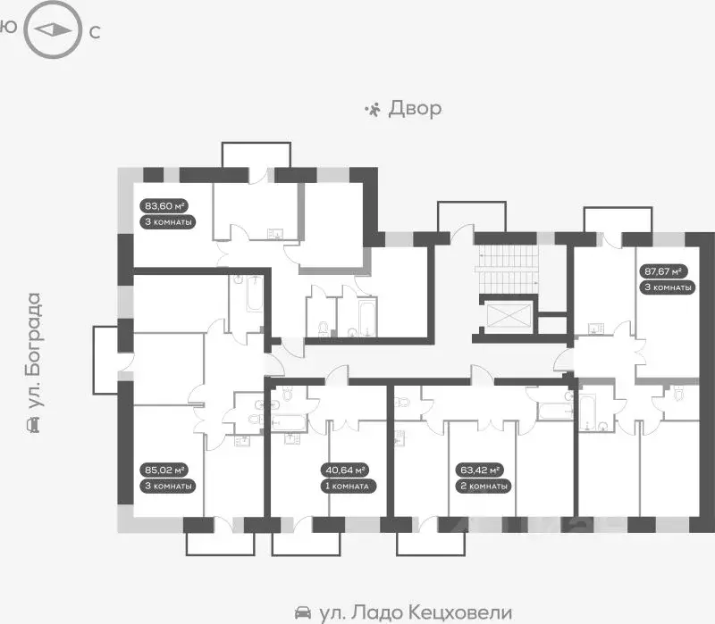 3-к кв. Красноярский край, Красноярск ул. Менжинского, 10Г (87.7 м) - Фото 1