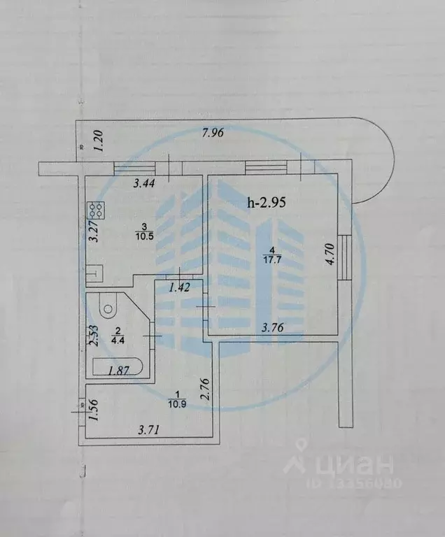 1-к кв. Ставропольский край, Ессентуки Октябрьская ул., 337/3 (43.5 м) - Фото 2
