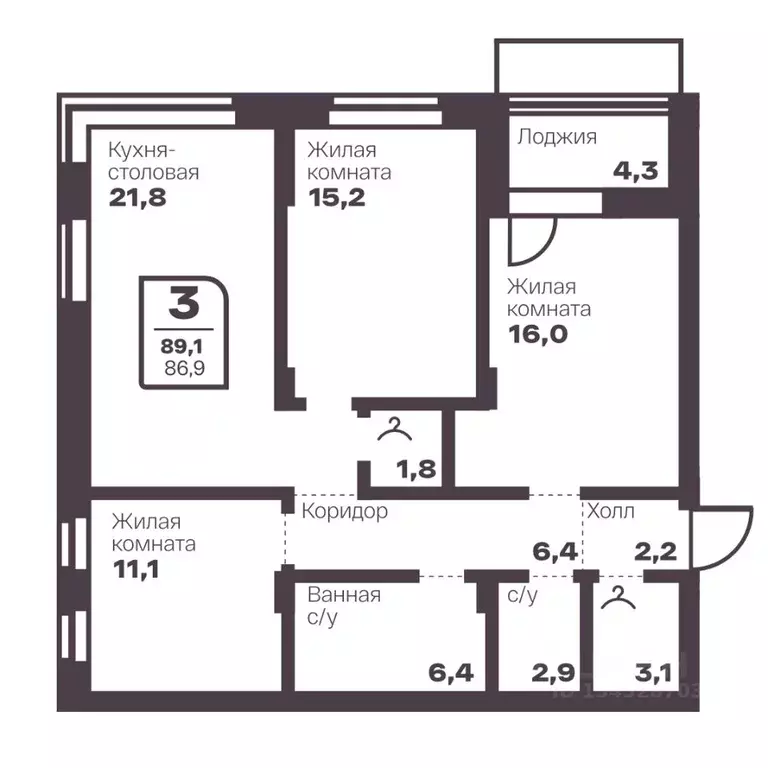 3-к кв. Челябинская область, Магнитогорск Голос Притяжение жилой ... - Фото 1