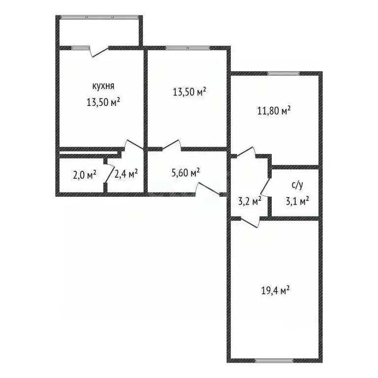 3-к кв. Воронежская область, Воронеж ул. Адмирала Чурсина, 12 (75.0 м) - Фото 2