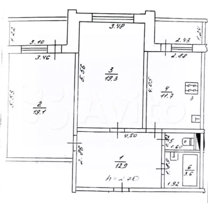 2-к кв. Воронежская область, Воронеж ул. Шишкова, 99 (72.0 м) - Фото 1