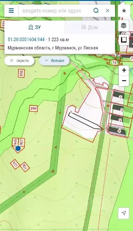 Участок в Мурманская область, Мурманск Лесная ул. (12.23 сот.) - Фото 1