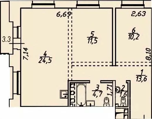 2-к кв. Иркутская область, Иркутский район, Маркова рп, Стрижи кв-л 15 ... - Фото 0