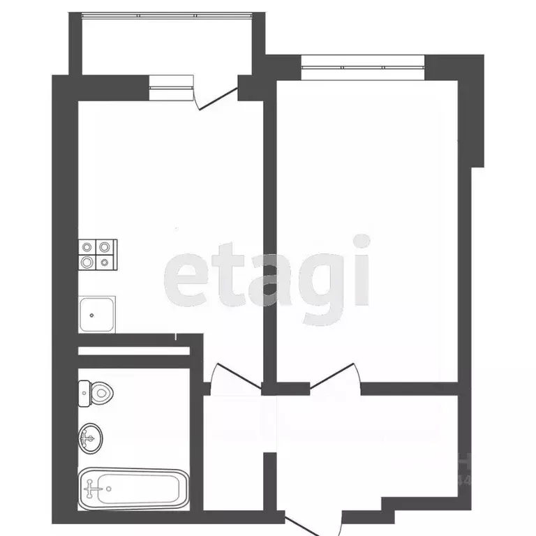 1-к кв. Тюменская область, Тюмень ул. Заполярная, 11 (38.1 м) - Фото 1