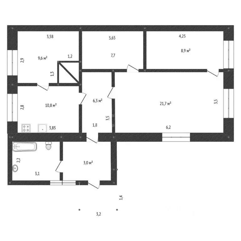 Дом в Башкортостан, Давлекановский район, Бик-Кармалинский сельсовет, ... - Фото 1