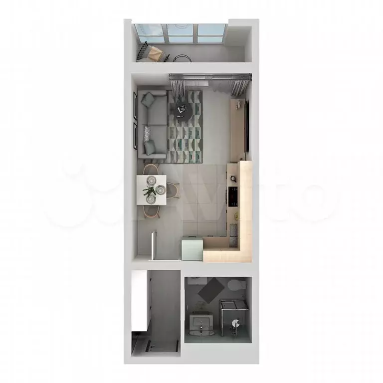 Квартира-студия, 27,6 м, 12/13 эт. - Фото 1