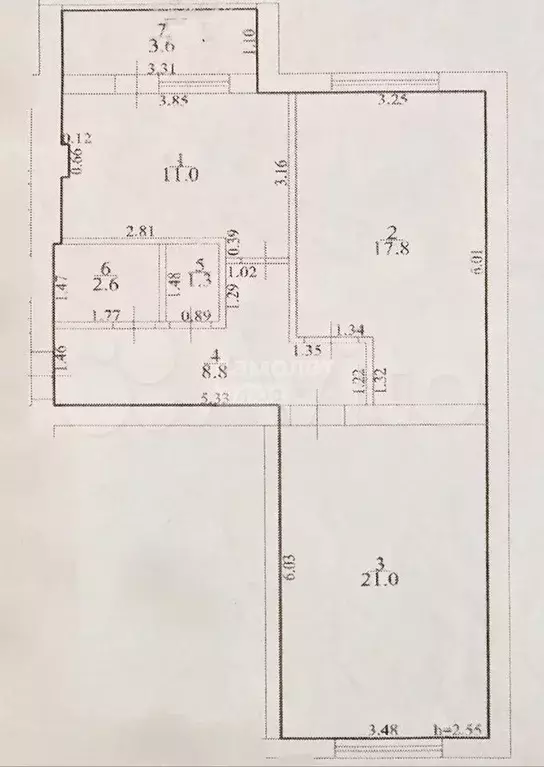 1-к. квартира, 62,5 м, 1/5 эт. - Фото 0