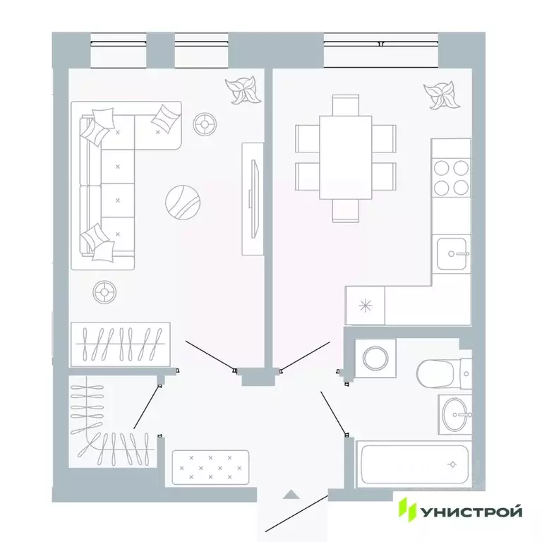 1-к кв. Пермский край, Пермь Рионская ул., 4А (34.8 м) - Фото 1