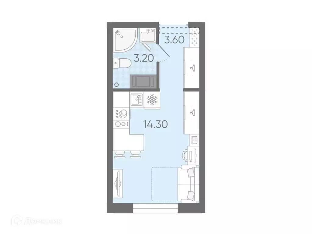 Продаётся квартира-студия, 21.1 м - Фото 0