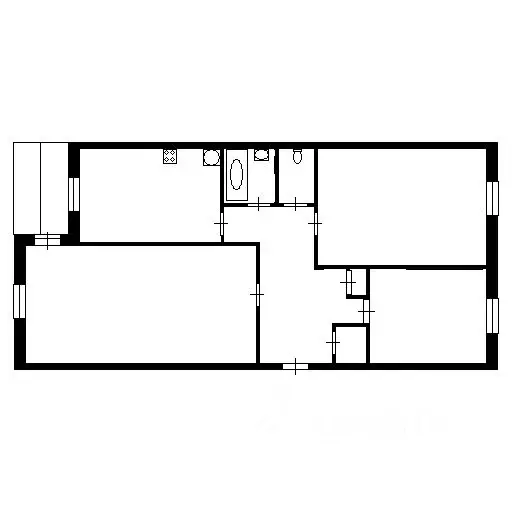 3-к кв. Кемеровская область, Юрга ул. Машиностроителей, 47Б (65.0 м) - Фото 1