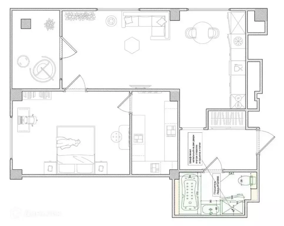 2-к кв. Омская область, Омск ул. 4-я Северная, 6 (61.6 м) - Фото 1