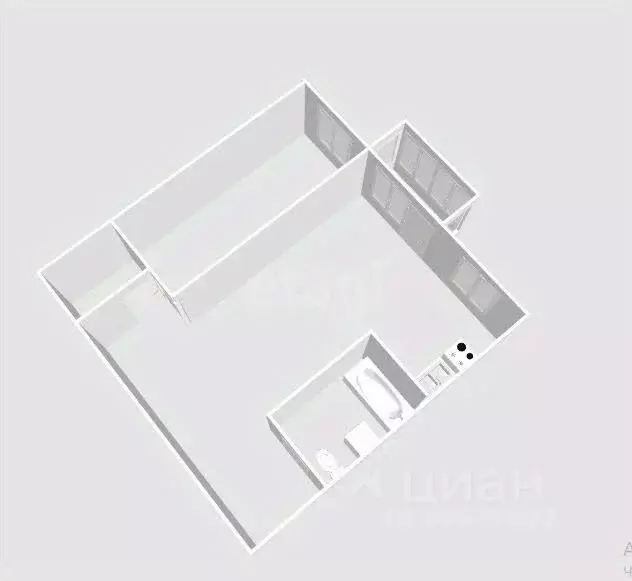 2-к кв. Сахалинская область, Холмск Портовая ул., 12А (41.8 м) - Фото 2