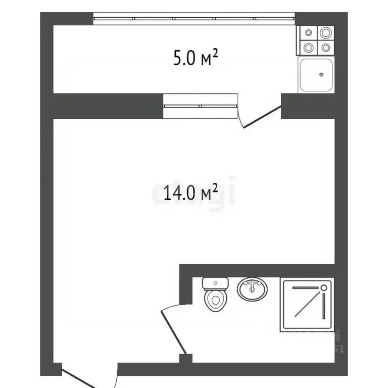 Студия Краснодарский край, Анапа Пионерский просп., 104 (24.0 м) - Фото 2
