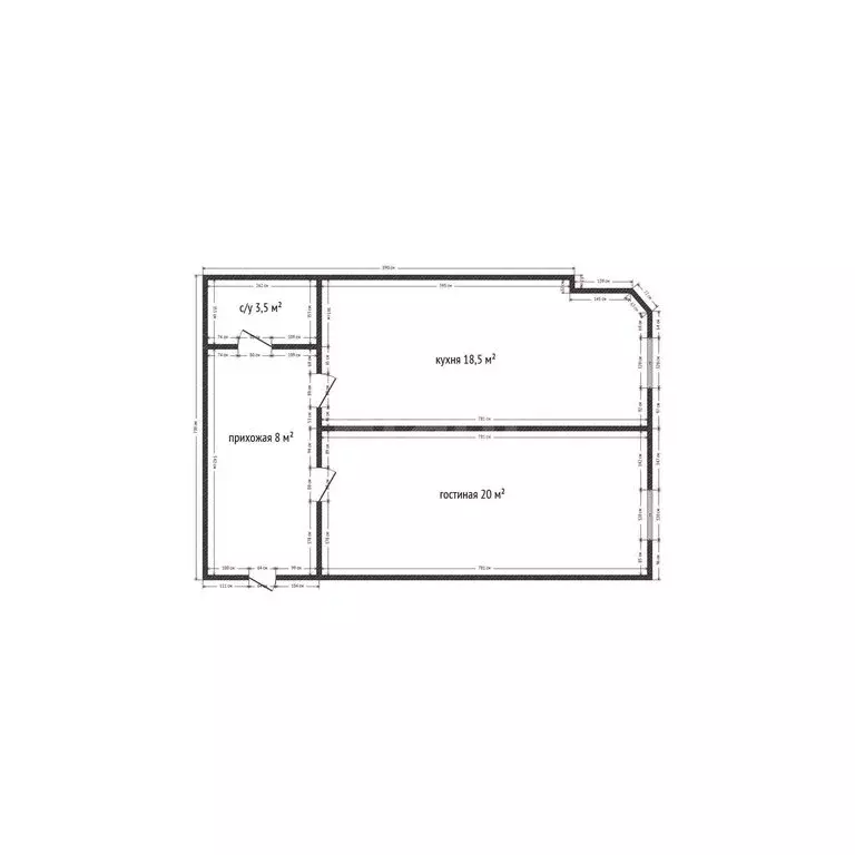 1-комнатная квартира: Махачкала, улица Хаджи Булача, 21Г (50 м) - Фото 1