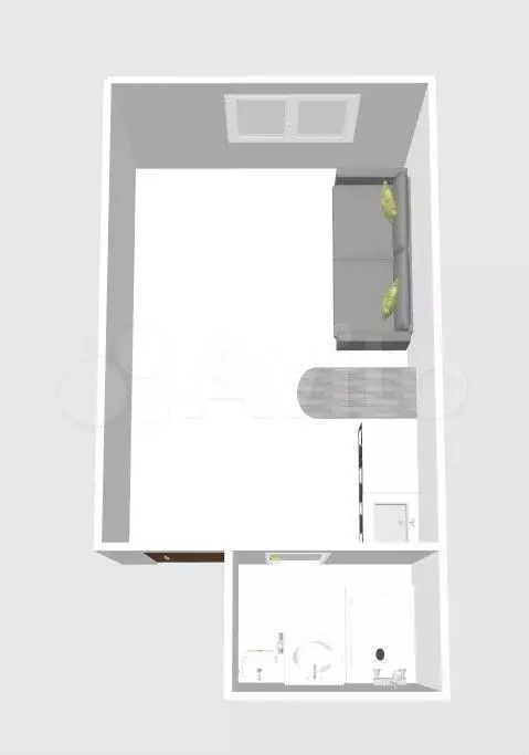 Квартира-студия, 17,2 м, 1/9 эт. - Фото 1