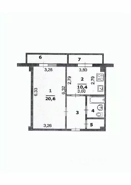 1-к кв. Белгородская область, Белгород ул. Буденного, 17г (43.5 м) - Фото 2
