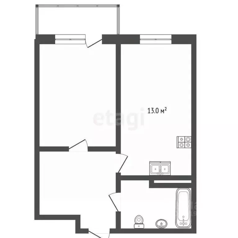 1-к кв. Саха (Якутия), Якутск ул. Александра Захарченко, 11 (48.8 м) - Фото 2