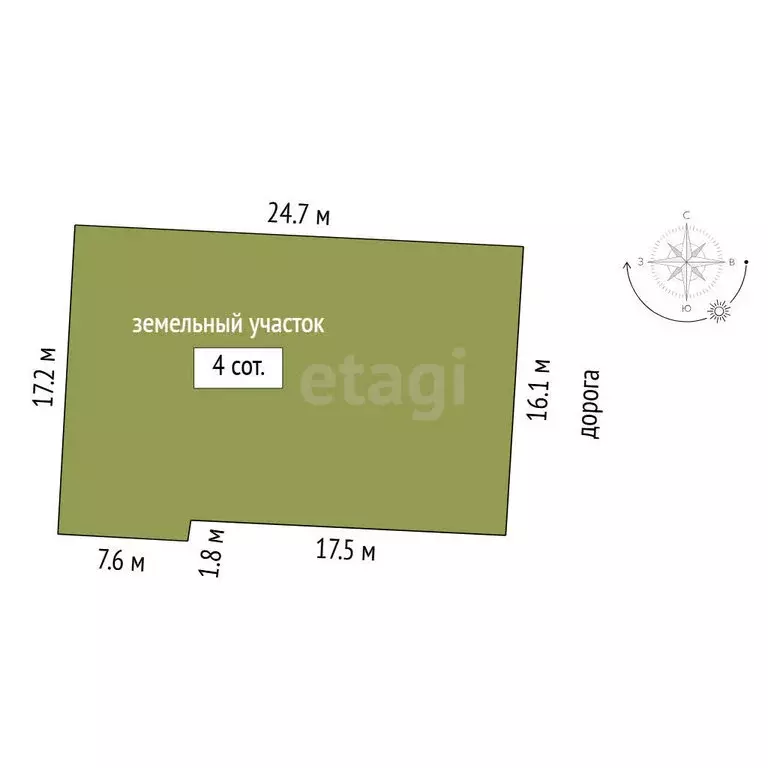 Участок в Тюмень, садовое товарищество Степное, Рябиновая улица (4 м) - Фото 1