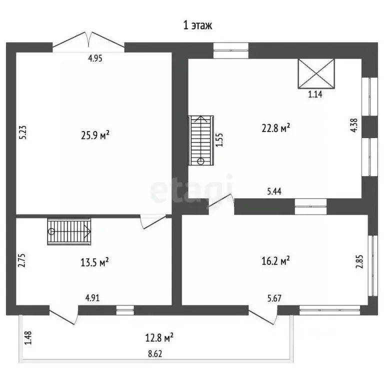 Дом в Калужская область, Тарусский муниципальный округ, Некрасово ... - Фото 2