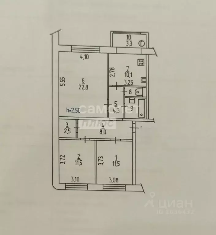 3-к кв. Ивановская область, Шуя ул. Строителей, 9 (77.6 м) - Фото 2