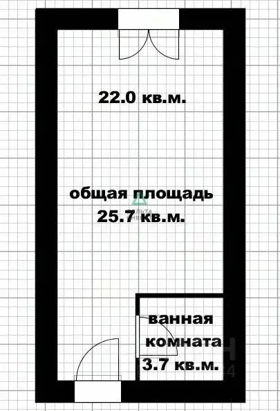Студия Башкортостан, Уфа ул. Менделеева, 137 (25.7 м) - Фото 2