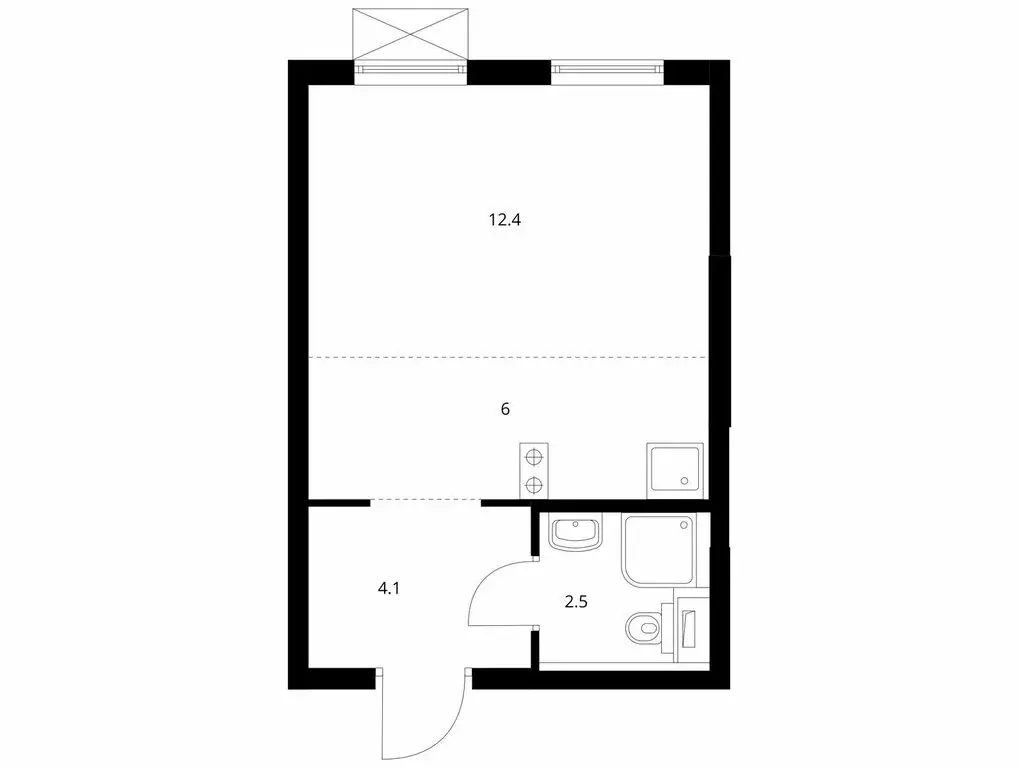 Квартира-студия: Котельники, микрорайон Белая Дача, 30 (25.3 м) - Фото 1