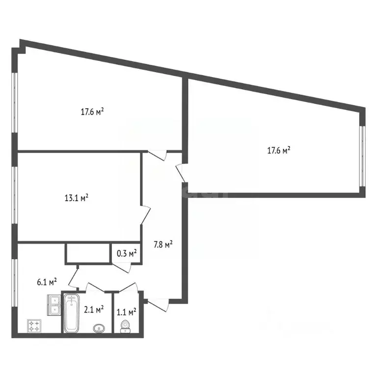 Комната Санкт-Петербург Придорожная аллея, 21 (17.6 м) - Фото 2