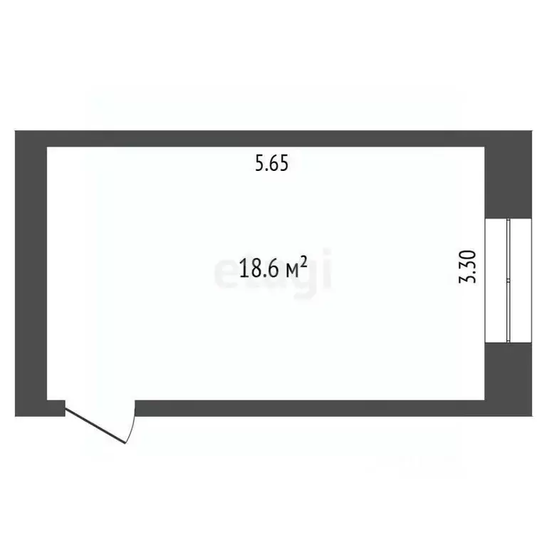 Студия Томская область, Томск ул. Пушкина, 27литЗ (18.6 м) - Фото 2