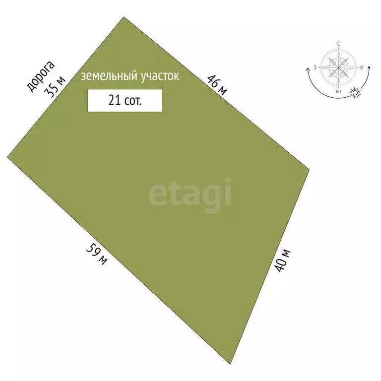 Участок в село Невьянское, улица Свердлова (21 м) - Фото 1