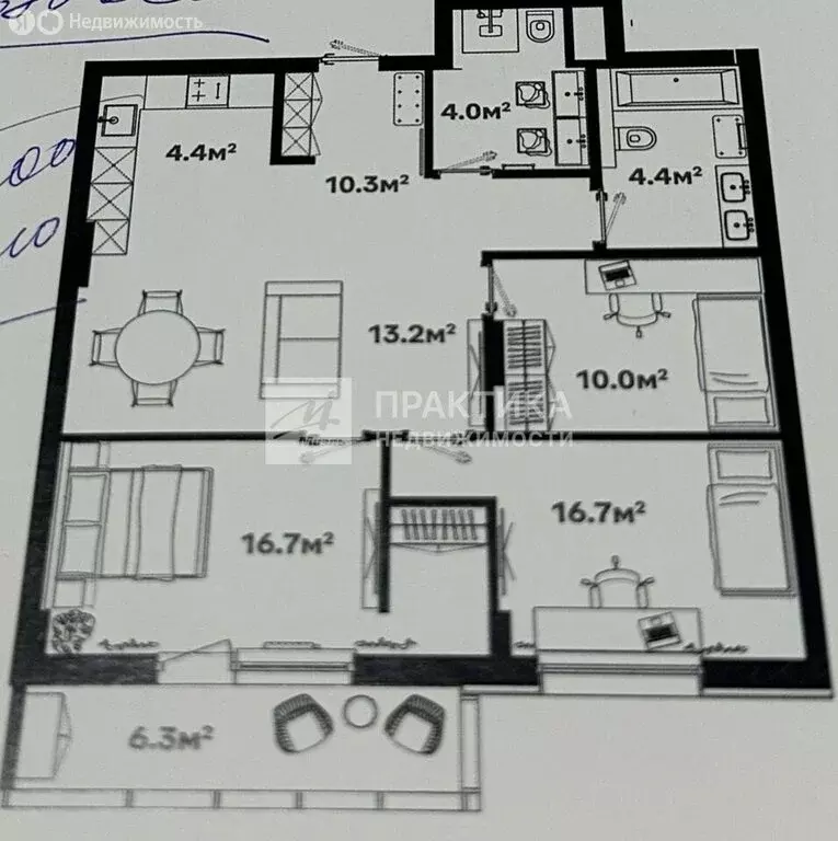 4-комнатная квартира: Щёлково, Советская улица, 60 (79.5 м) - Фото 1