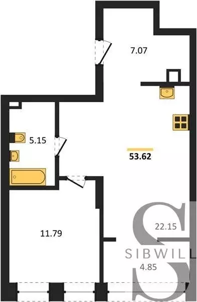 1-комнатная квартира: Новосибирск, Ленинградская улица, 342 (51.27 м) - Фото 0