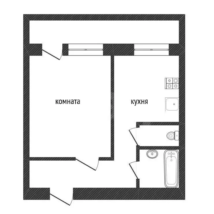 1-комнатная квартира: Кириши, Молодёжный бульвар, 34 (29.7 м) - Фото 1