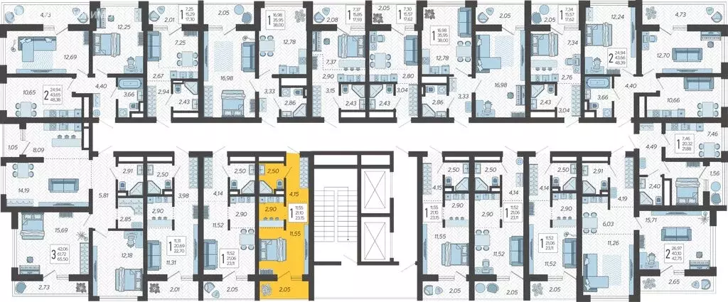 Квартира-студия: Сочи, микрорайон Бытха, Ясногорская улица, 16/2к6 ... - Фото 2