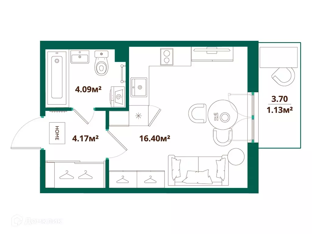 Продаётся квартира-студия, 25.79 м - Фото 0
