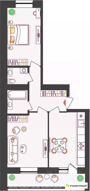 2-к кв. Самарская область, Тольятти ул. Владимира Высоцкого (54.92 м) - Фото 1