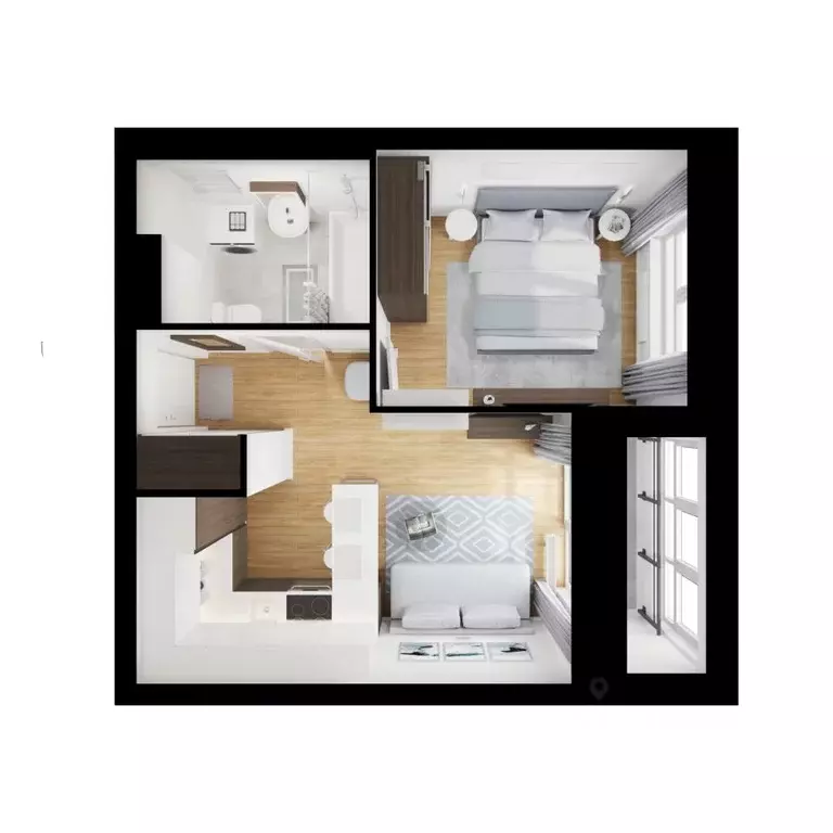 1-к кв. Ярославская область, Ярославль Волга Парк жилой комплекс, 1В ... - Фото 2